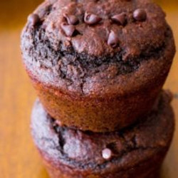 Skinny Double Chocolate Chip Muffins