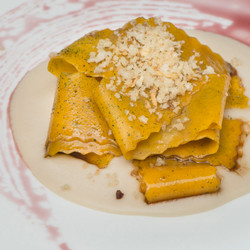 Pappardelle With Tuscan Beans, Wine Reduction And Steak Extract