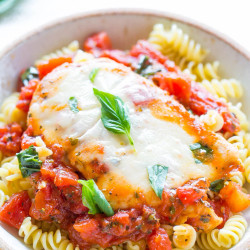 Tomato, Basil, And Mozzarella Chicken