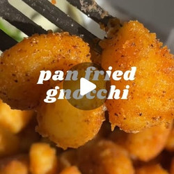 Pan Fried Gnocchi With Basil Cashew Cream Sauce