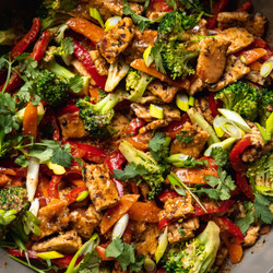 Almond Butter Tempeh Stir Fry