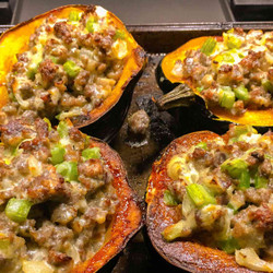 Sausage-stuffed Acorn Squash