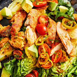 Remix of Smoky Chicken Thighs On Baby Romaine