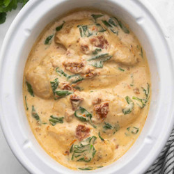 Crockpot Tuscan Chicken