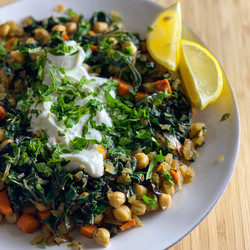 Ottolenghi's Chickpeas And Swiss Chard With Yogurt
