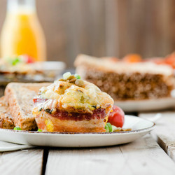 Lentil &amp; Bacon Omelette Cups