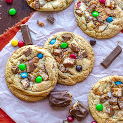 Leftover Halloween Candy Cookies