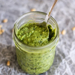 Lightened-up Creamy Avocado Basil Pesto (no Oil Added)
