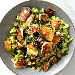 Quinoa, Broccoli, Dried Cranberry &amp; Halloumi Salad