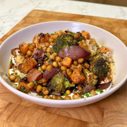 Roasted Vegetables With Creamy Tahini-yogurt Dressing
