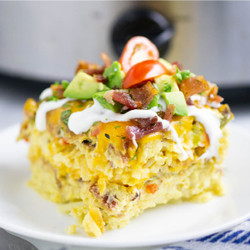 Crockpot Overnight Breakfast Casserole