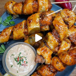 Fingerlicking Hot Honey Cajun Salmon Blanket Sticks