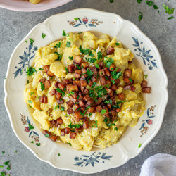 Carbonara-inspired Butter Beans