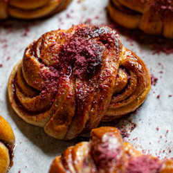 Lemon-Raspberry Cardamom Buns