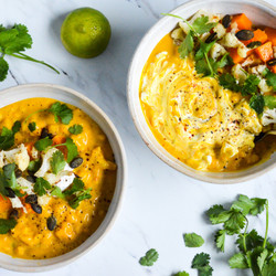Spiced Chickpea, Sweet Potato + Cauliflower Curry With Turmeric &amp; Coconut