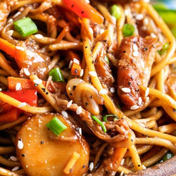 Easy Crockpot Chicken Lo Mein