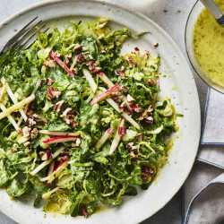 Kale Salad With Shaved Brussels Sprouts