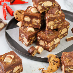 Kinder Chocolate Biscuit Cake