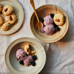 Blackberry Parfait With Thyme Shortbreads