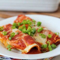 Corn, Bean &amp; Spinach Enchiladas