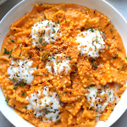 Pumpkin Parm Alla Vodka With Stracchino &amp; Garlic Thyme Breadcrumbs