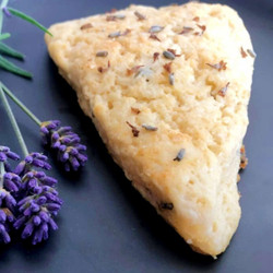 Lavender Sourdough Scones With Lemon Glaze