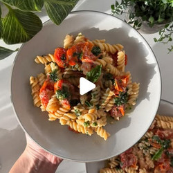 Tomato Ricotta Pasta With Basil Parmesan Oil