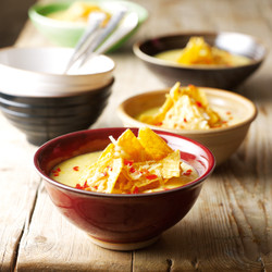 Sweetcorn Chowder With Toasted Tortilla Chips nigella soup