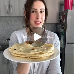 30-minute 4 Ingredient Fat Free High Protein Flatbread