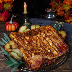 Roasted Pork Belly With Apples