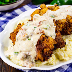 Chicken Fried Steak With Jalapeno Bacon Gravy