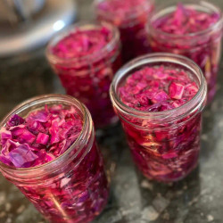 Crunchy Purple Cabbage Slaw