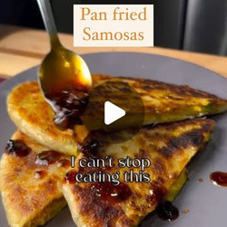 Pan Fried Samosas With A Secret Ingredient, Drizzled With Chili Oil! (aloo Paratha)