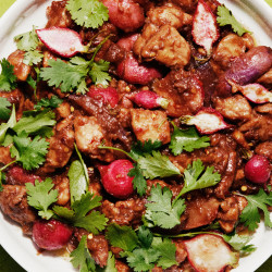 Black Vinegar Chicken With Radishes