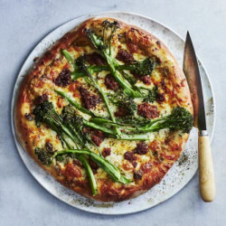 Five-ingredient Smoky Eggplant, Broccolini And ‘nduja Pizza