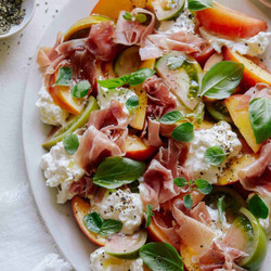 Heirloom Tomato, Peach And Burrata Summer Plate