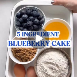 5-ingredient Blueberry Cake easy baking must