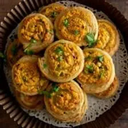 Paneer Tikka Chakras (puff Pastry Pinwheels)