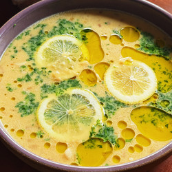 Creamy White Bean Avgolemono Soup vego
