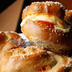 Sourdough Stuffed Pepperoni Cheesy Pretzel Rolls