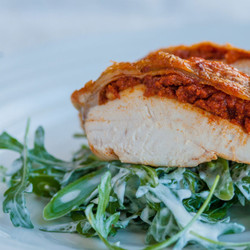 Chicken Breast With 'nduja, Rocket And Green Beans