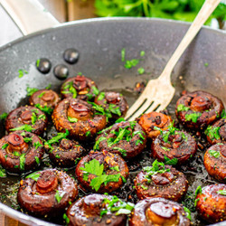 Red Wine And Garlic Mushrooms