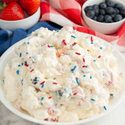 Red White And Blue Cheesecake Salad