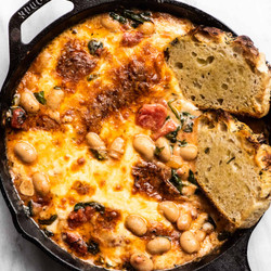Cheesy White Bean Tomato Bake Recipe