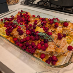 Baked Cranberry Chicken With Rosemary