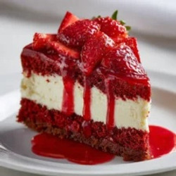Red Velvet Strawberry Cheesecake