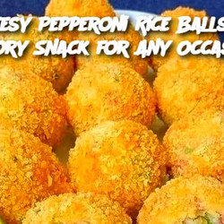 Cheesy Pepperoni Rice Balls