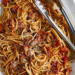 Super Smoky Bacon &amp; Tomato Spaghetti