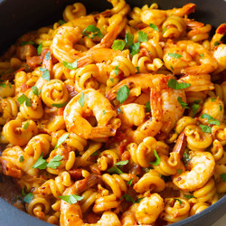 Skillet Shrimp Fra Diavolo Pasta