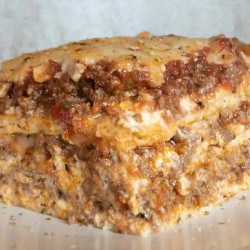 Keto Deep Dish Meat Lasagna